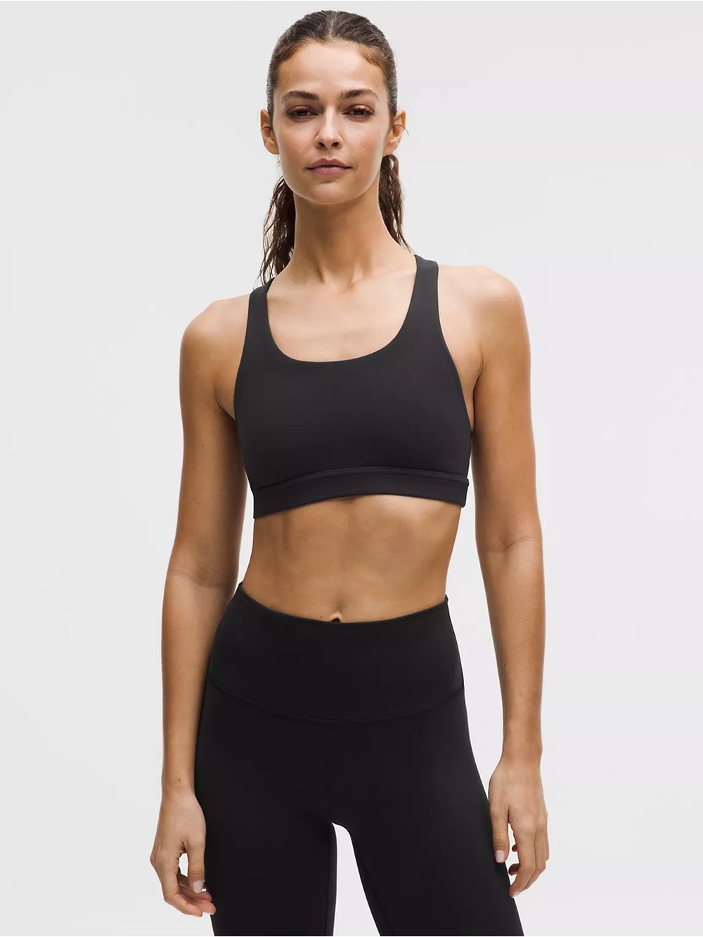 Lululemon wunder train mesh back sports bra - black size 6
